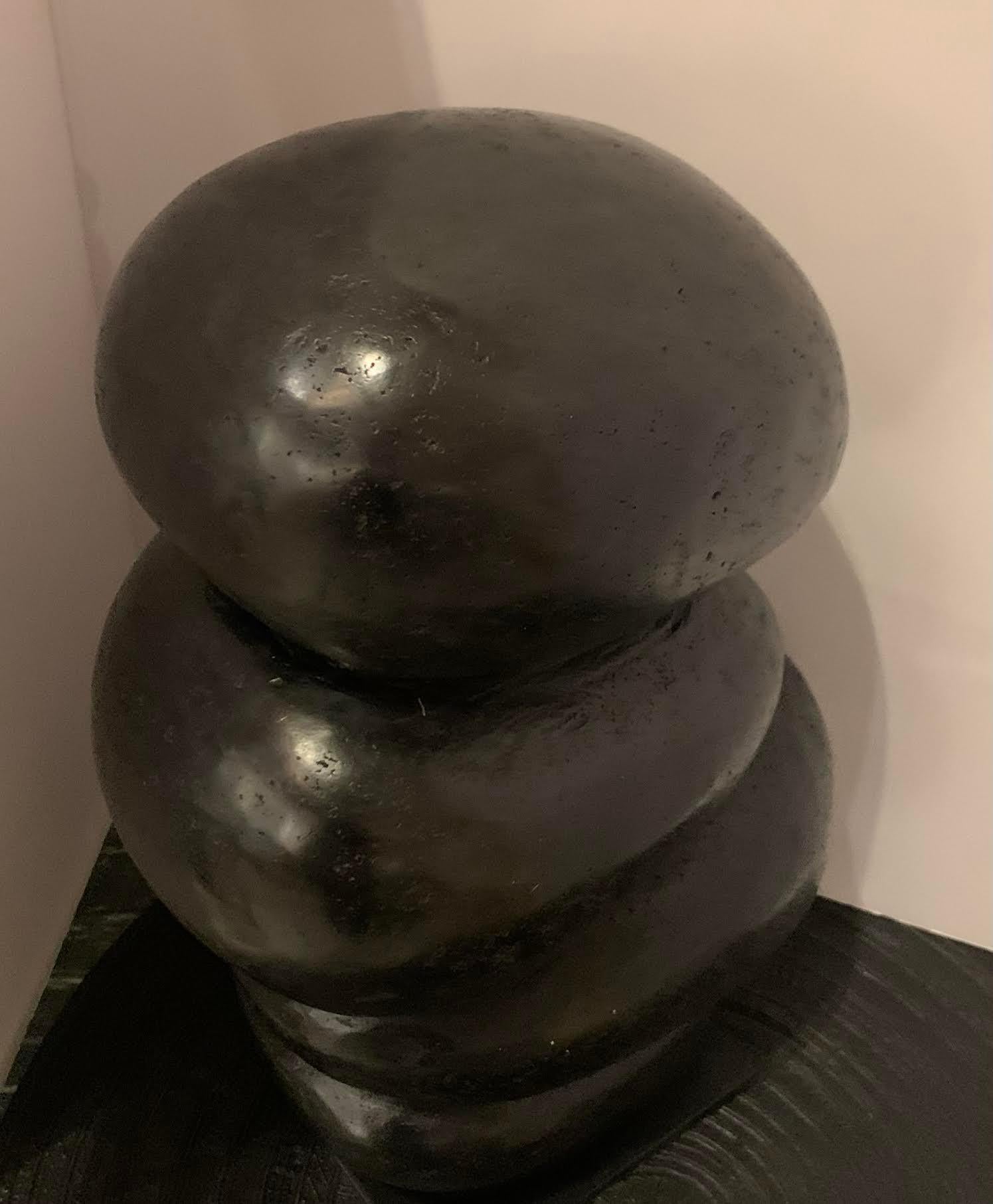Black River Rock Sculpture, Indonesia, Contemporary In New Condition For Sale In New York, NY