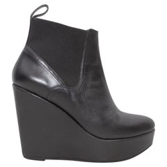 Black Robert Clergerie Wedge Ankle Boots