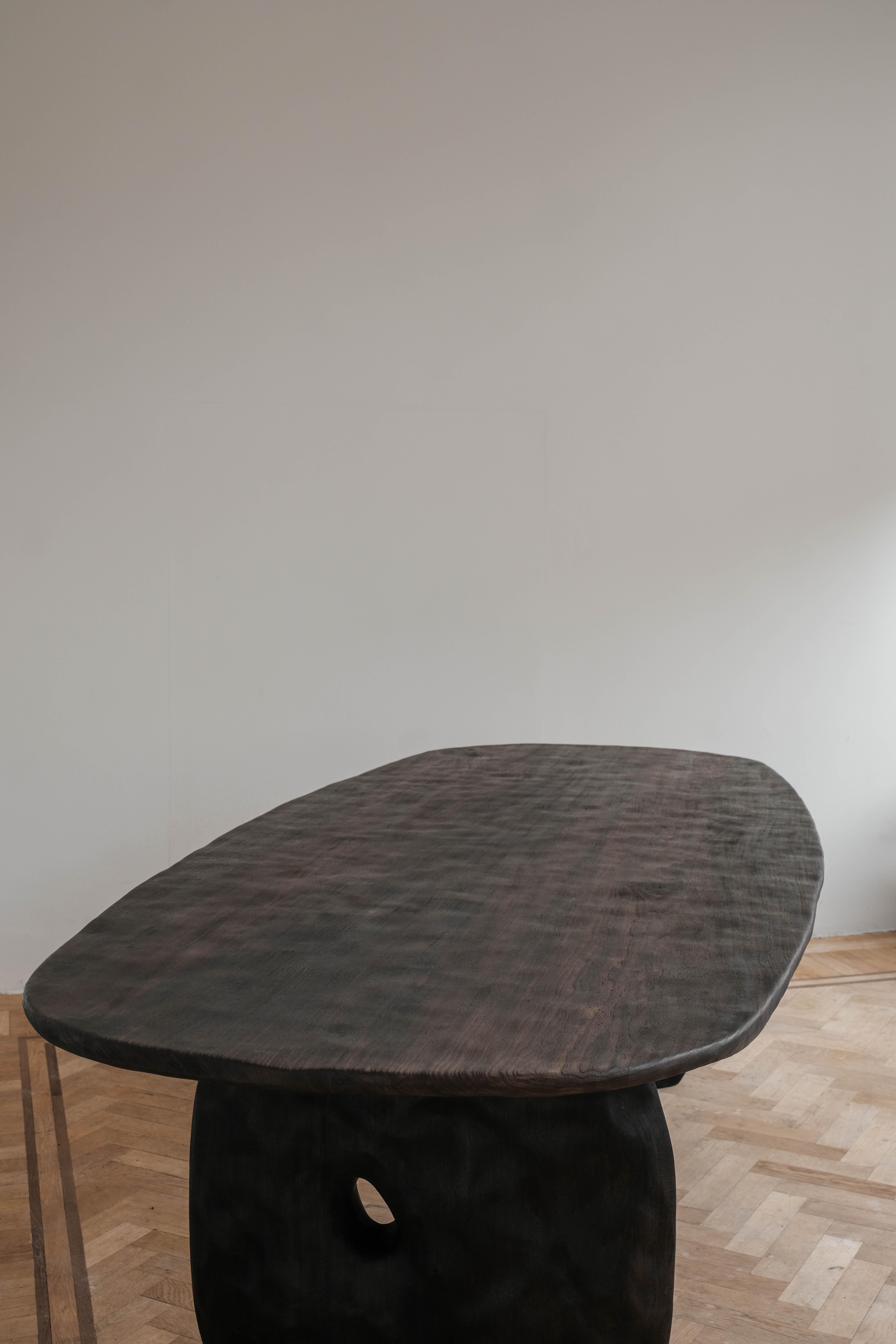 Contemporary Black Rock Dining Table by Atelier Benoit Viaene For Sale