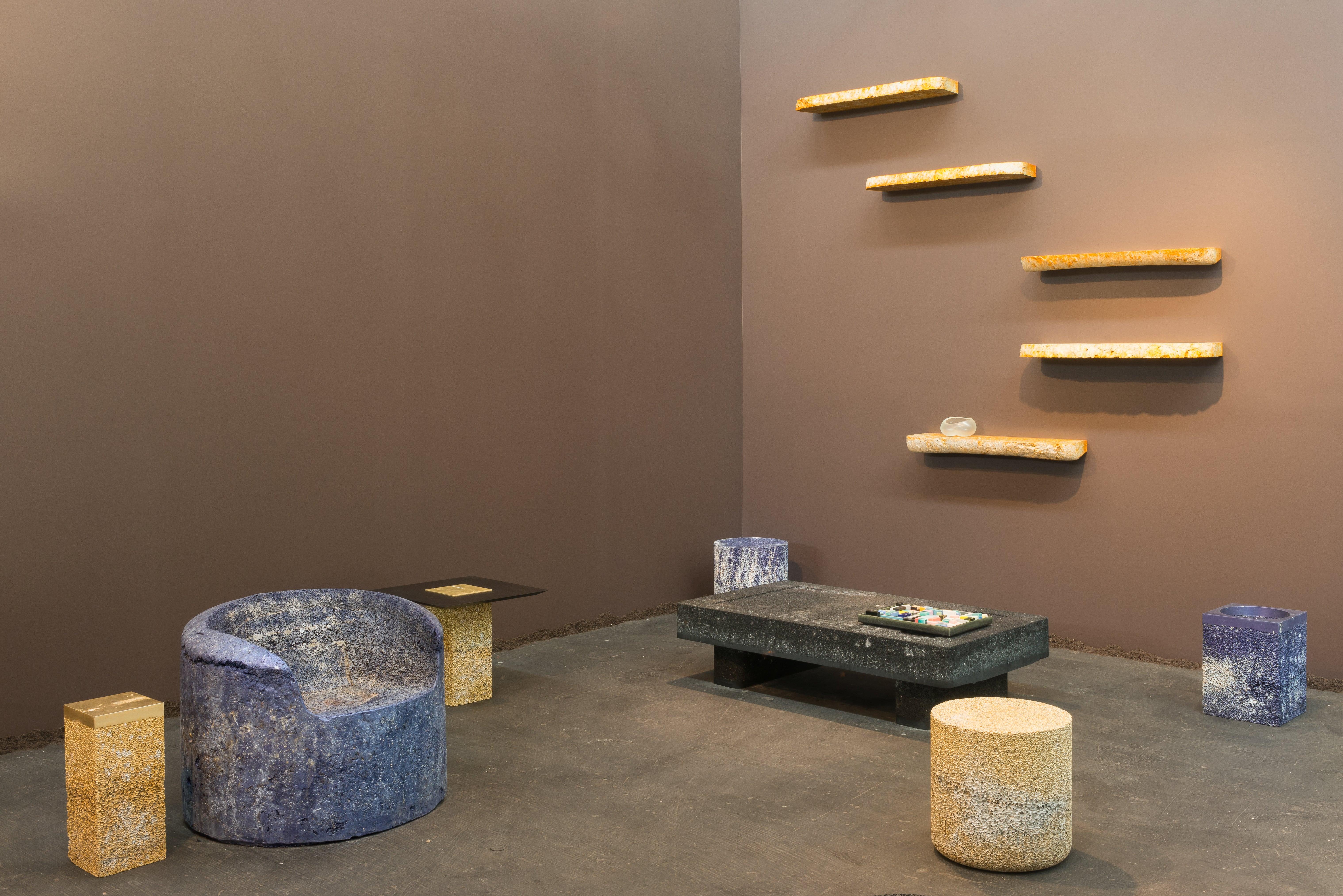 Black Rock Long Cocktail Coffee Table Aluminum Foam di Michael Young In condizioni Nuovo in vendita a Beverly Hills, CA