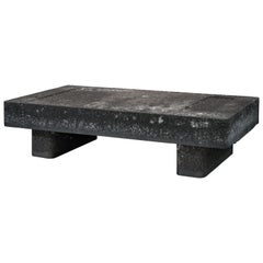 Black Rock Long Cocktail Coffee Table Aluminum Foam by Michael Young
