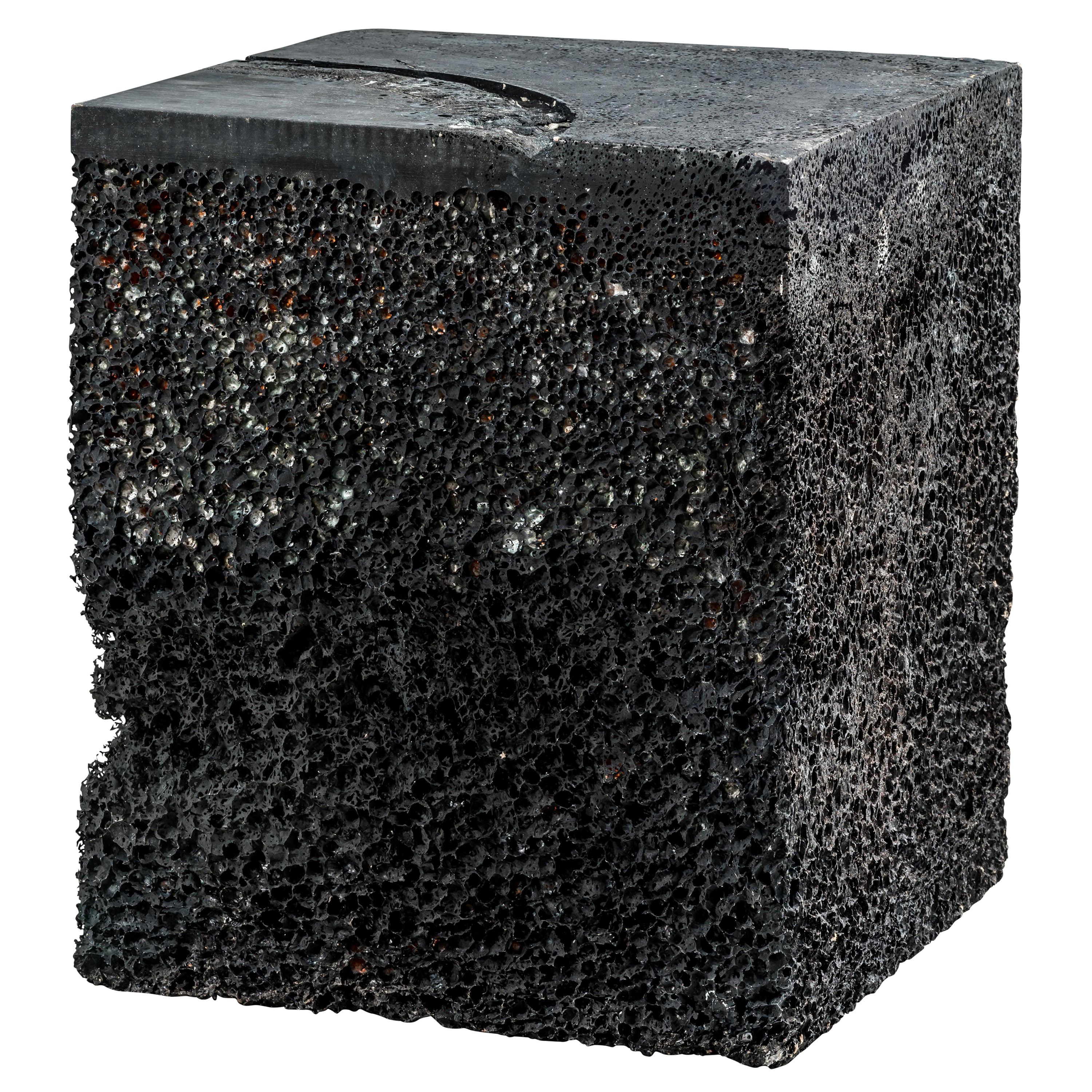 Black Rock Beistelltisch/Tischfuß aus Aluminiumschaum von Michael Young