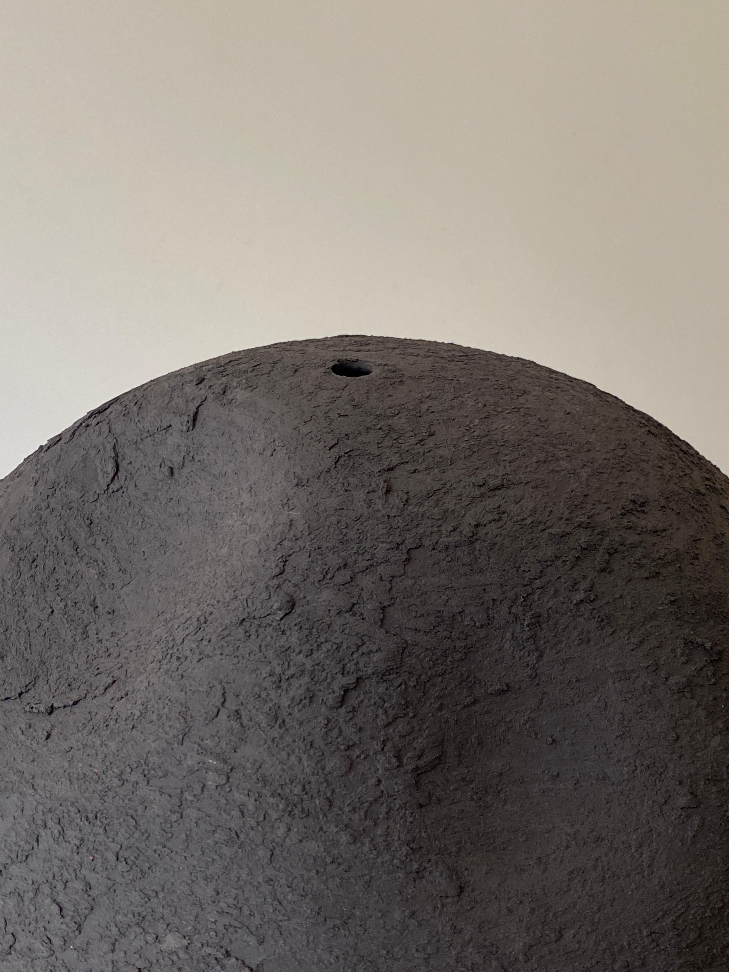 Modern Black Rock Soft Moon by Laura Pasquino For Sale