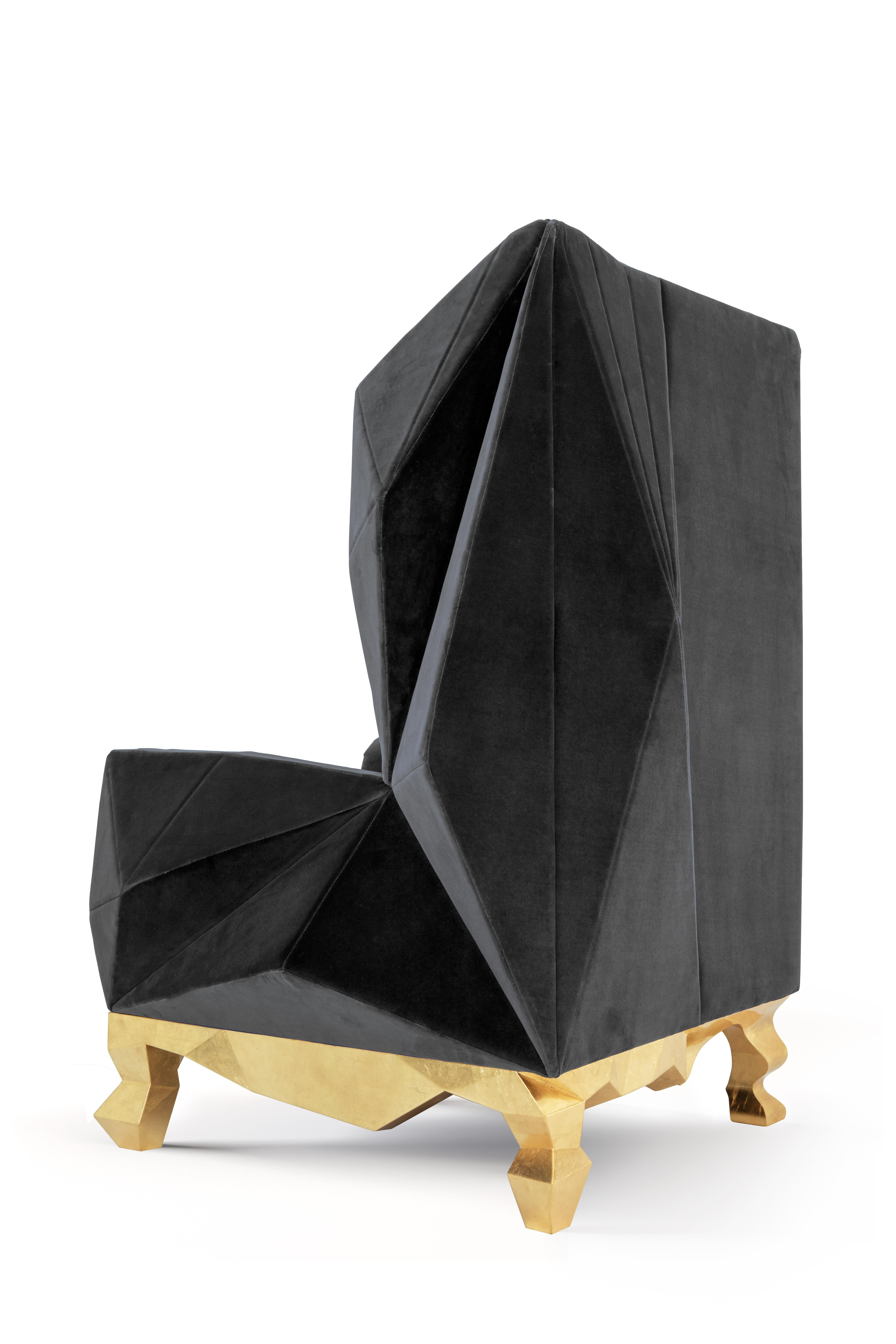 Modern Black Rockchair by Royal Stranger For Sale