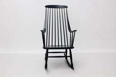 Scandinavo Moderno Nero Vintage Rocker Grandessa Lena Larsson 1961 Svezia