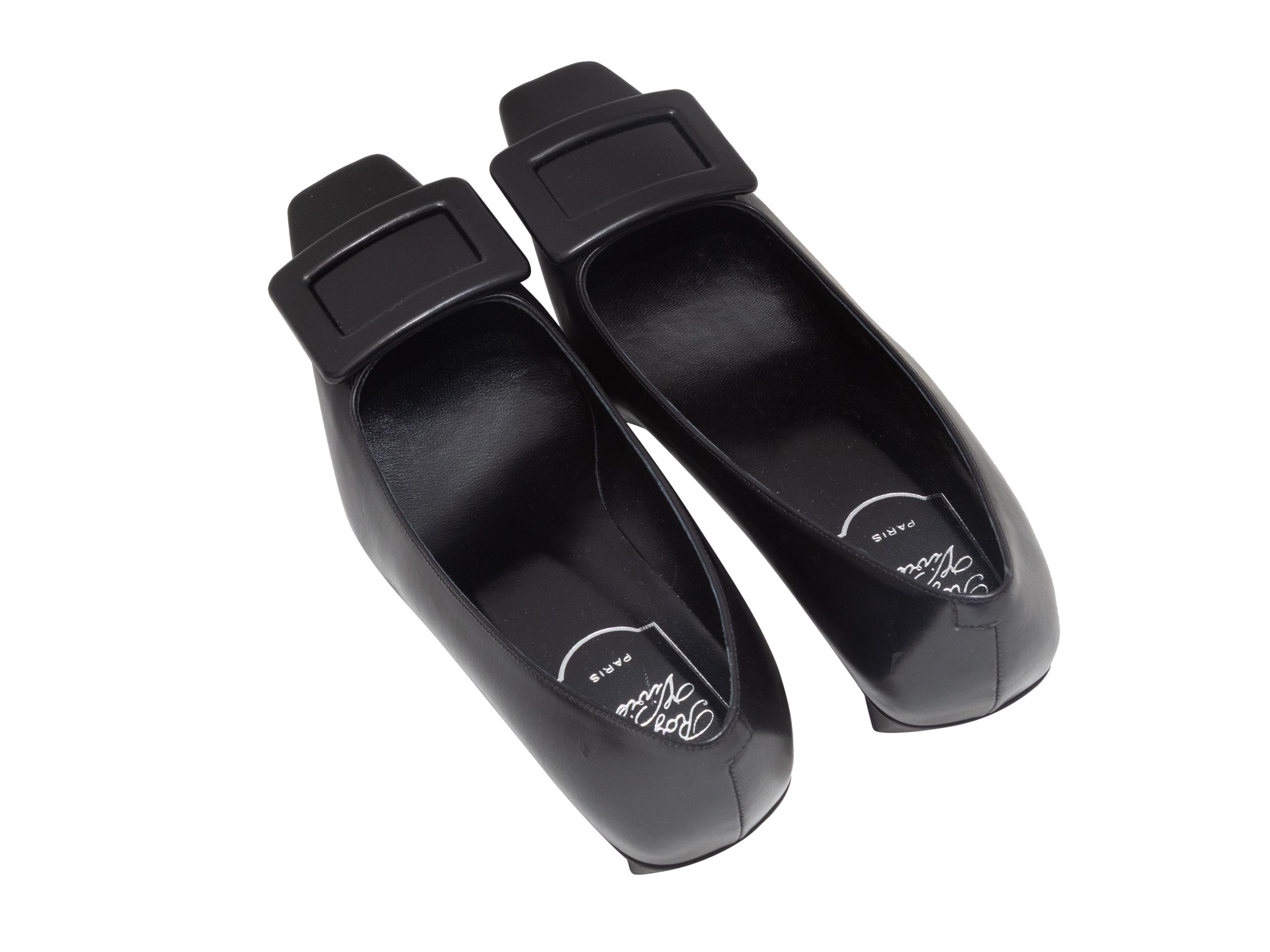 Nero Roger Vivier nero con fibbia a punta quadrata misura 35,5 in vendita