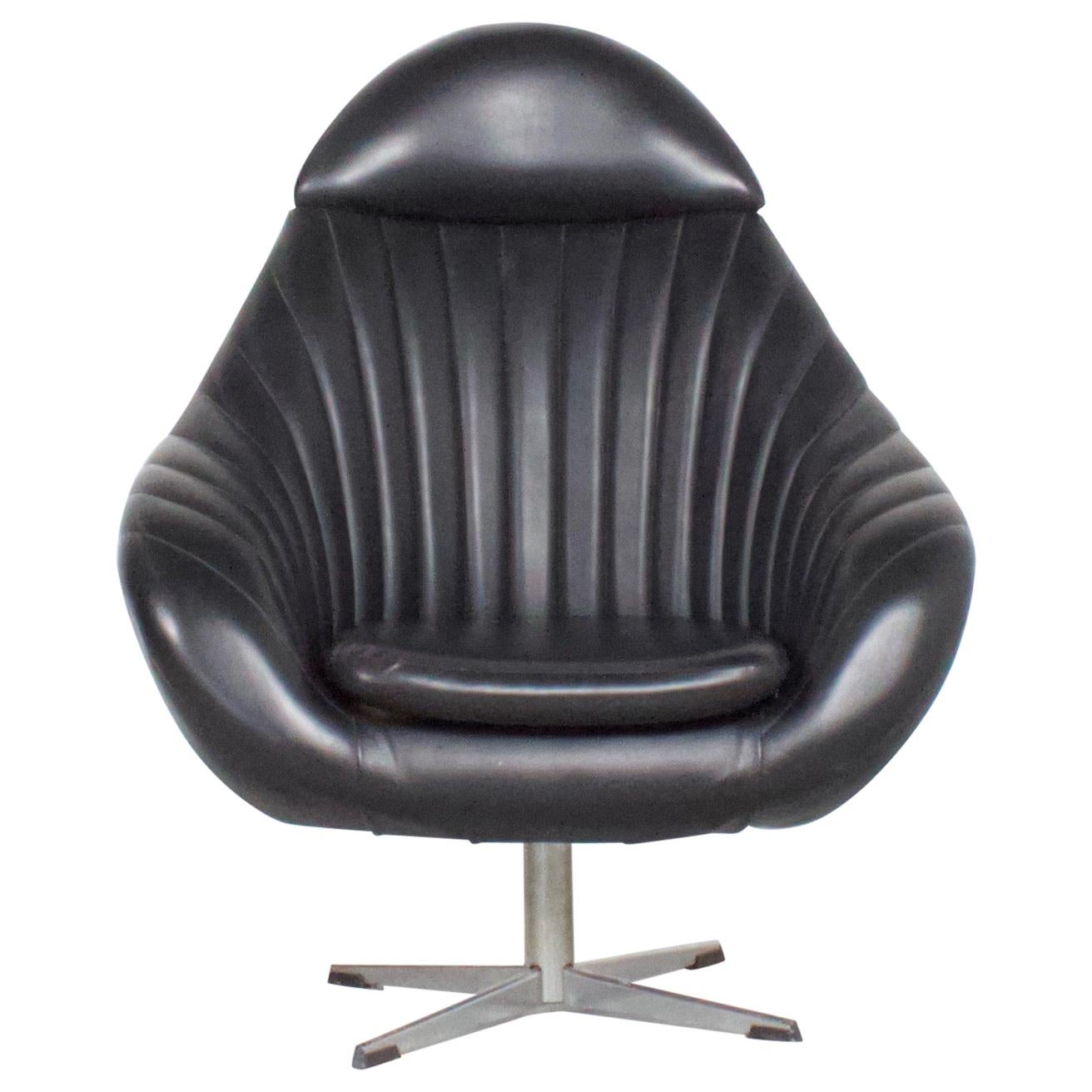 Black Rohe Noordwolde Egg Chair, 1960s