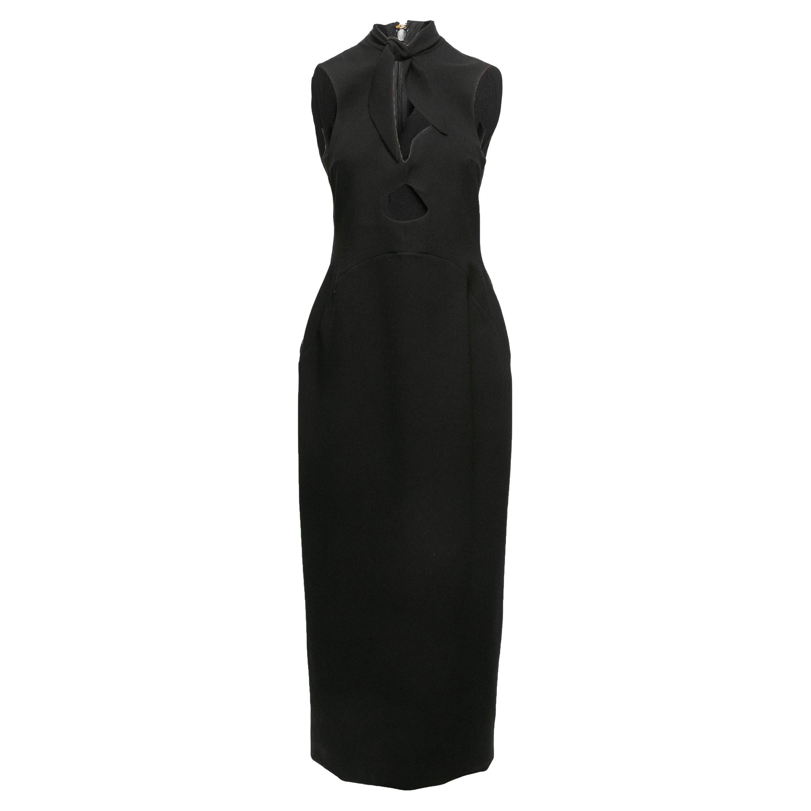 Black Roksanda Kamaria Cutout Dress Size US 14 For Sale