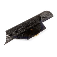 Black Rolled Perforated Sconce by Lawson-Fenning