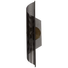 Black Rolled Perforated Sconce by Lawson-Fenning