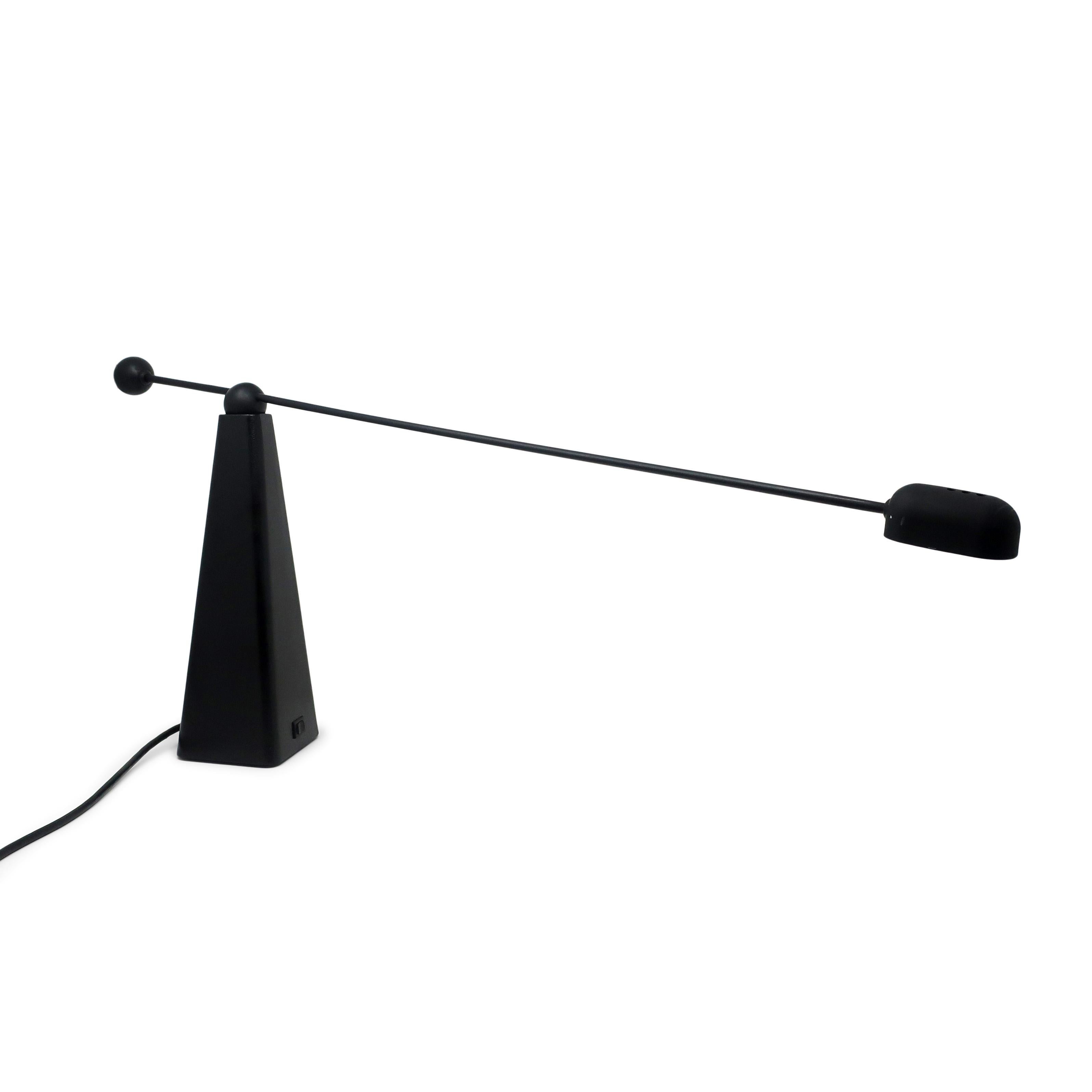Post-Modern Black Ron Rezek Orbis Desk Lamp