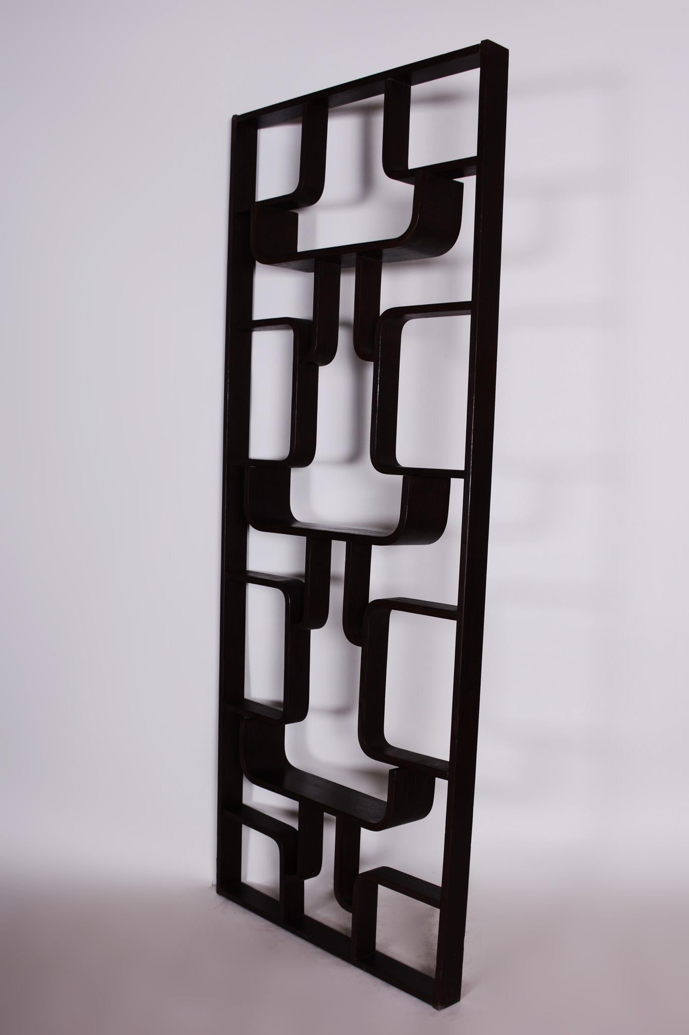 20th Century Black Room Divider Wall Unit by Ludvik Volak for Drevopodnik Holesov, 1960s