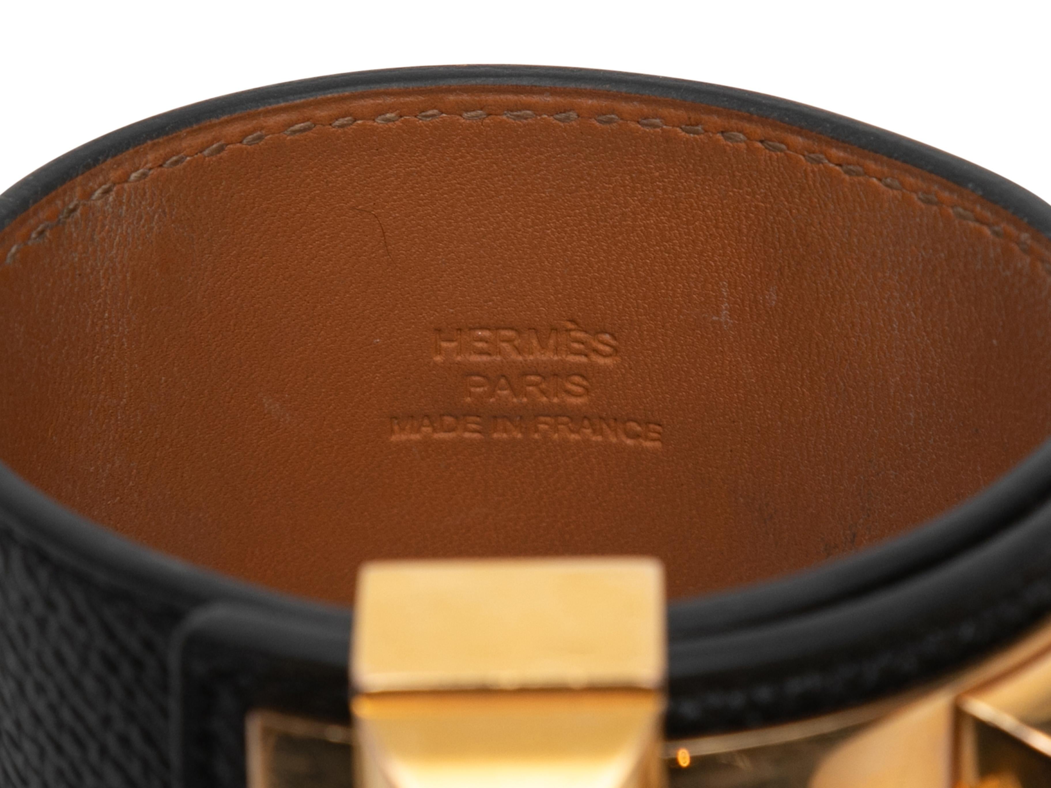 Black & Rose Gold Hermes Medor Large Cuff Bracelet For Sale 1