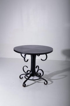 Black round Italian Art Deco table