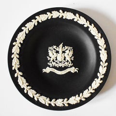 Black Round Jasperware Wedgewood Catchall Dish City of London