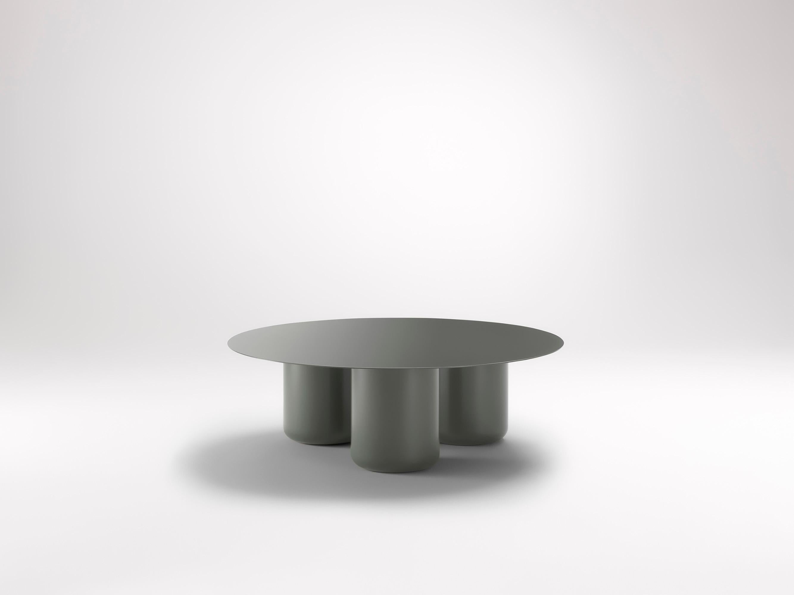 Post-Modern Black Round Table by Coco Flip For Sale