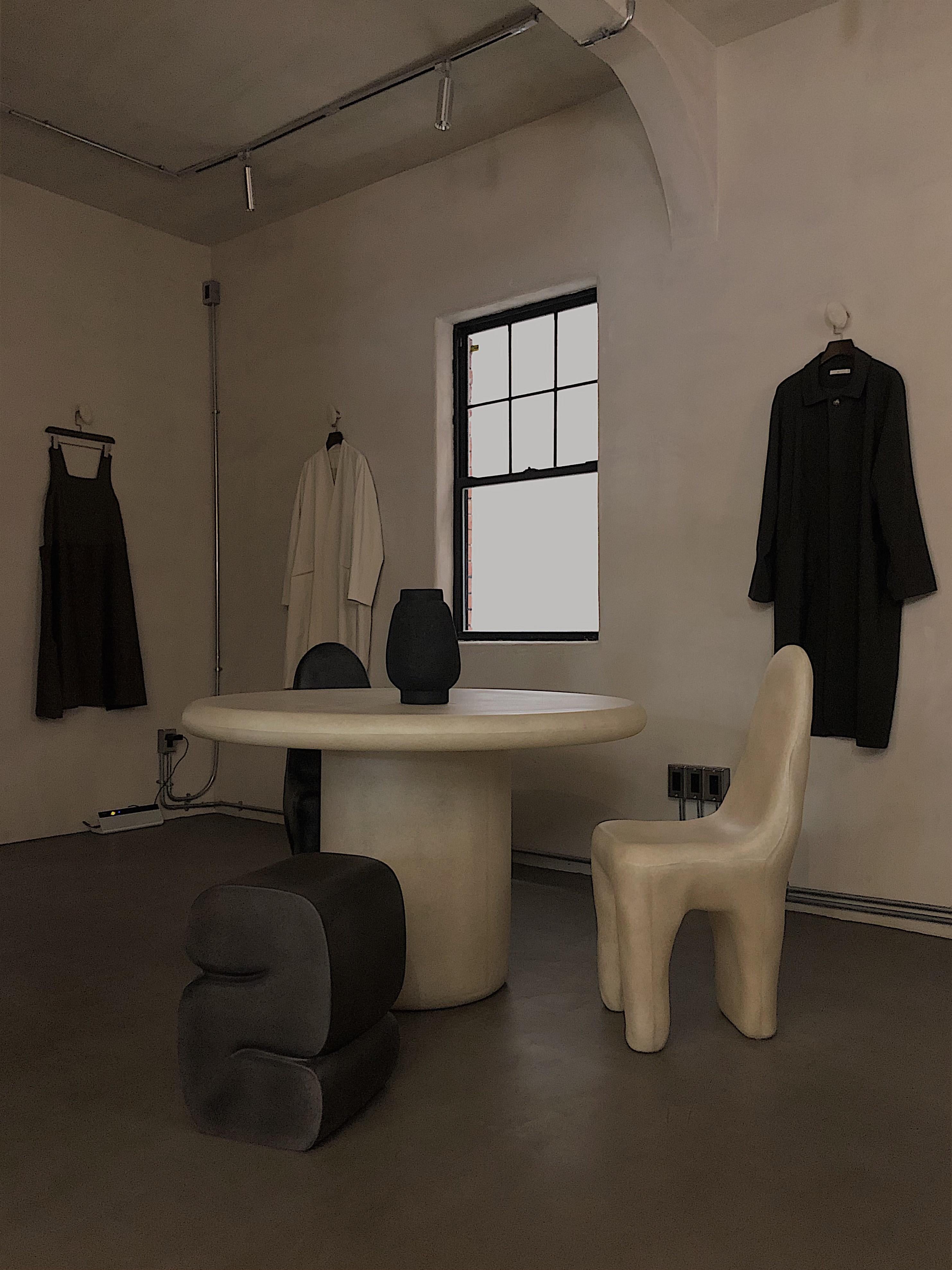 Contemporary Black Round Table by Karstudio