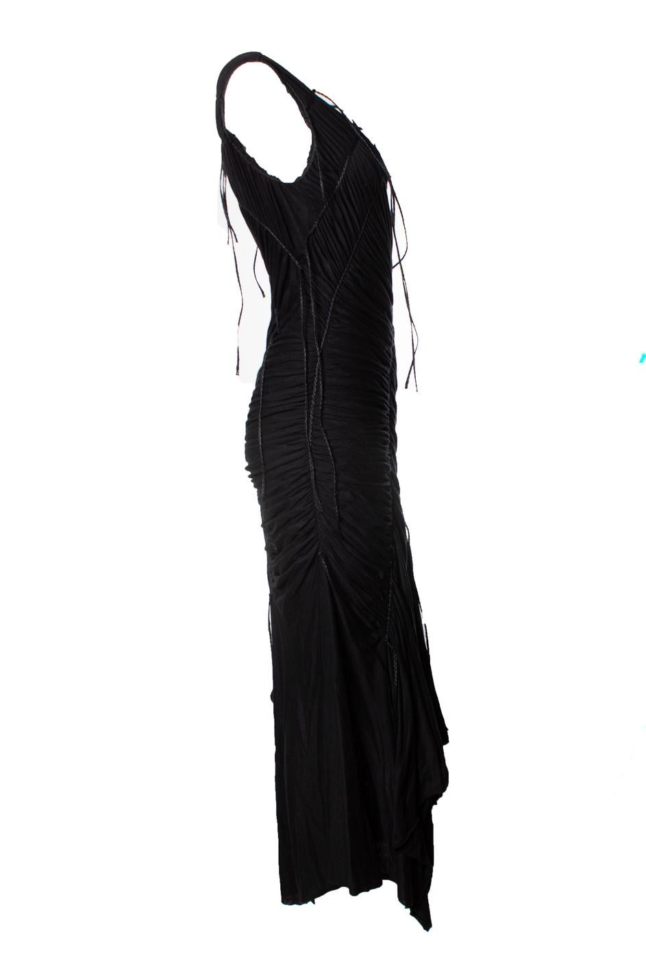 Women's Black ruched dress For Sale