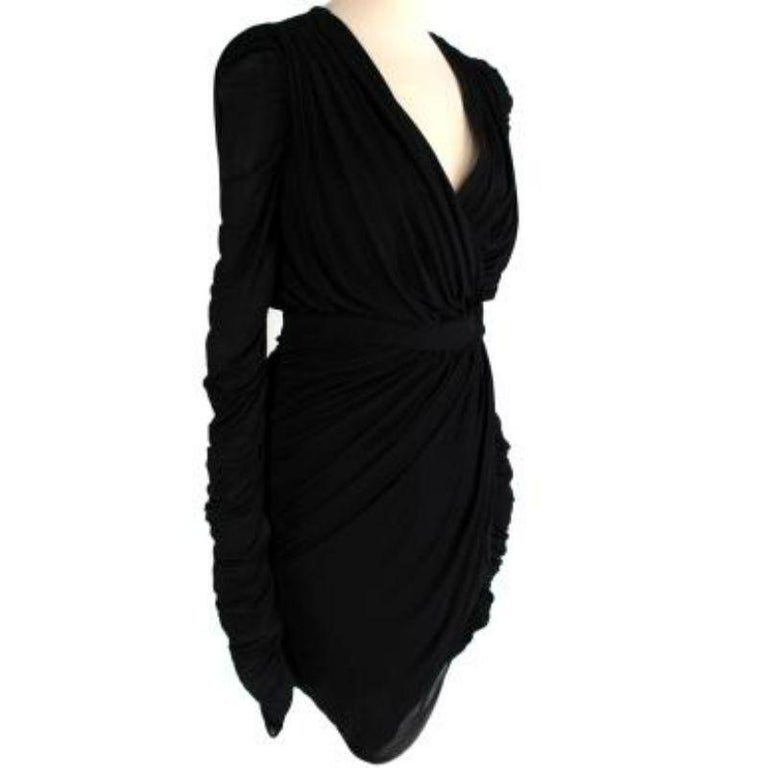 Georgette Tiered Cocktail Dress - Black