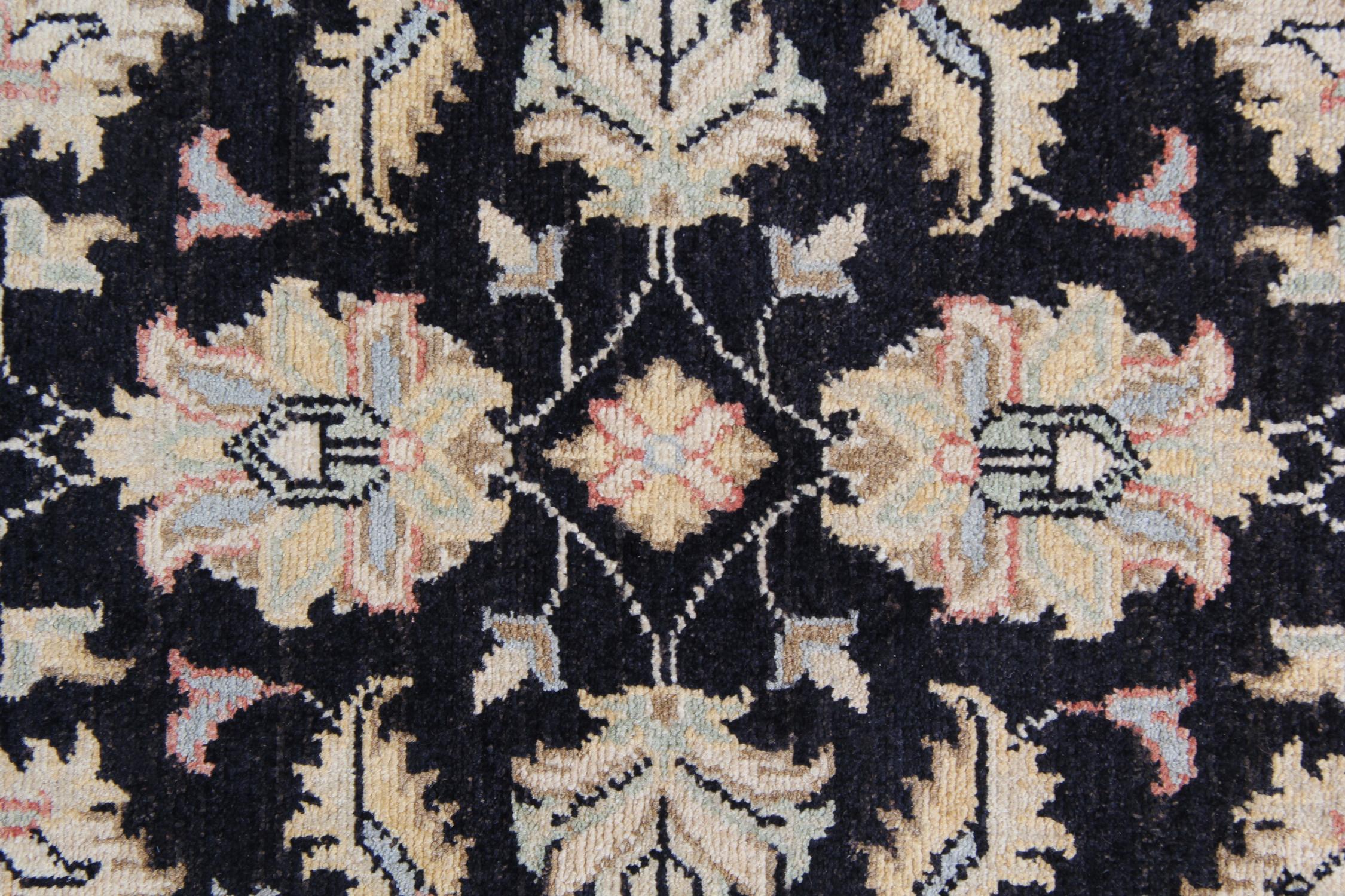 Tabriz Ziegler Carpet Runner Rug, Afghan Rug Handmade Black Rug For Sale