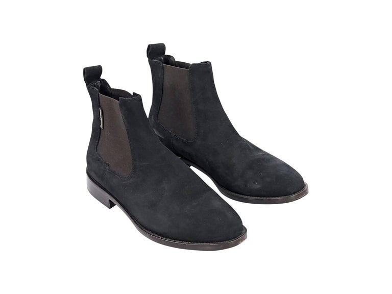 Black Russell and Bromley Suede Chelsea Boots For Sale at 1stDibs