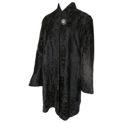 Vintage  Black Broadtail Lamb Fur Coat