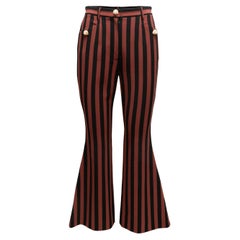 Pantaloni svasati a righe neri e ruggine Dolce & Gabbana