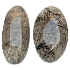 Schwarzer Rutilquarz Lose Edelstein Cabochons 33.85 Ct für Ringe, Anhänger Jewell