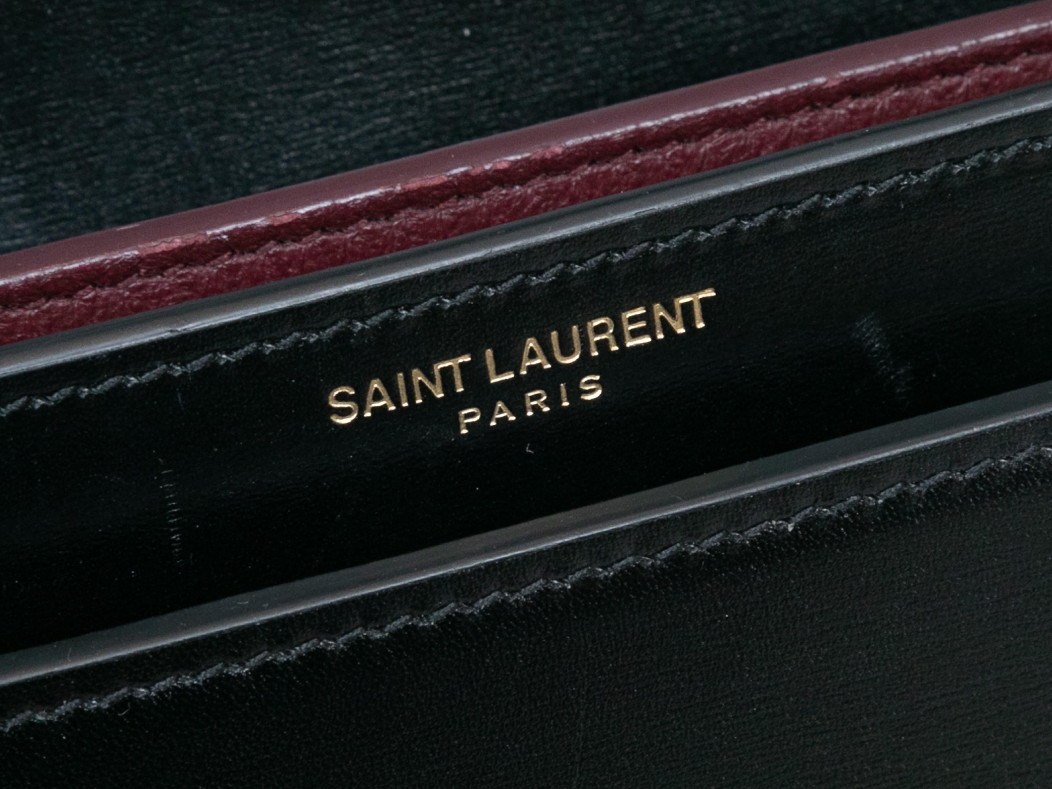 Schwarze Saint Laurent Cassandra Medium Tasche mit Kette in Schwarz 2