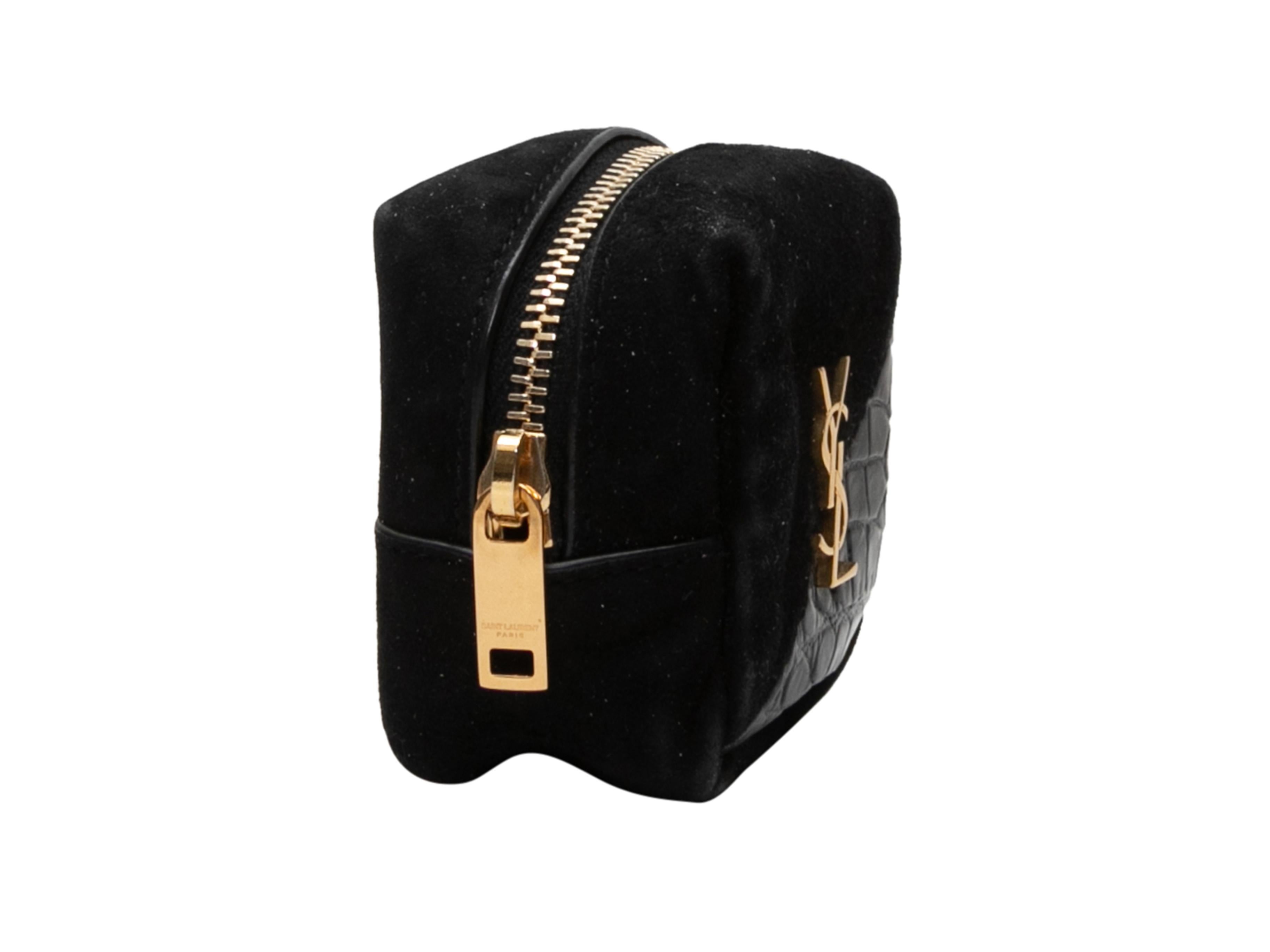 Black Saint Laurent Jamie Cube Keychain In Good Condition In New York, NY