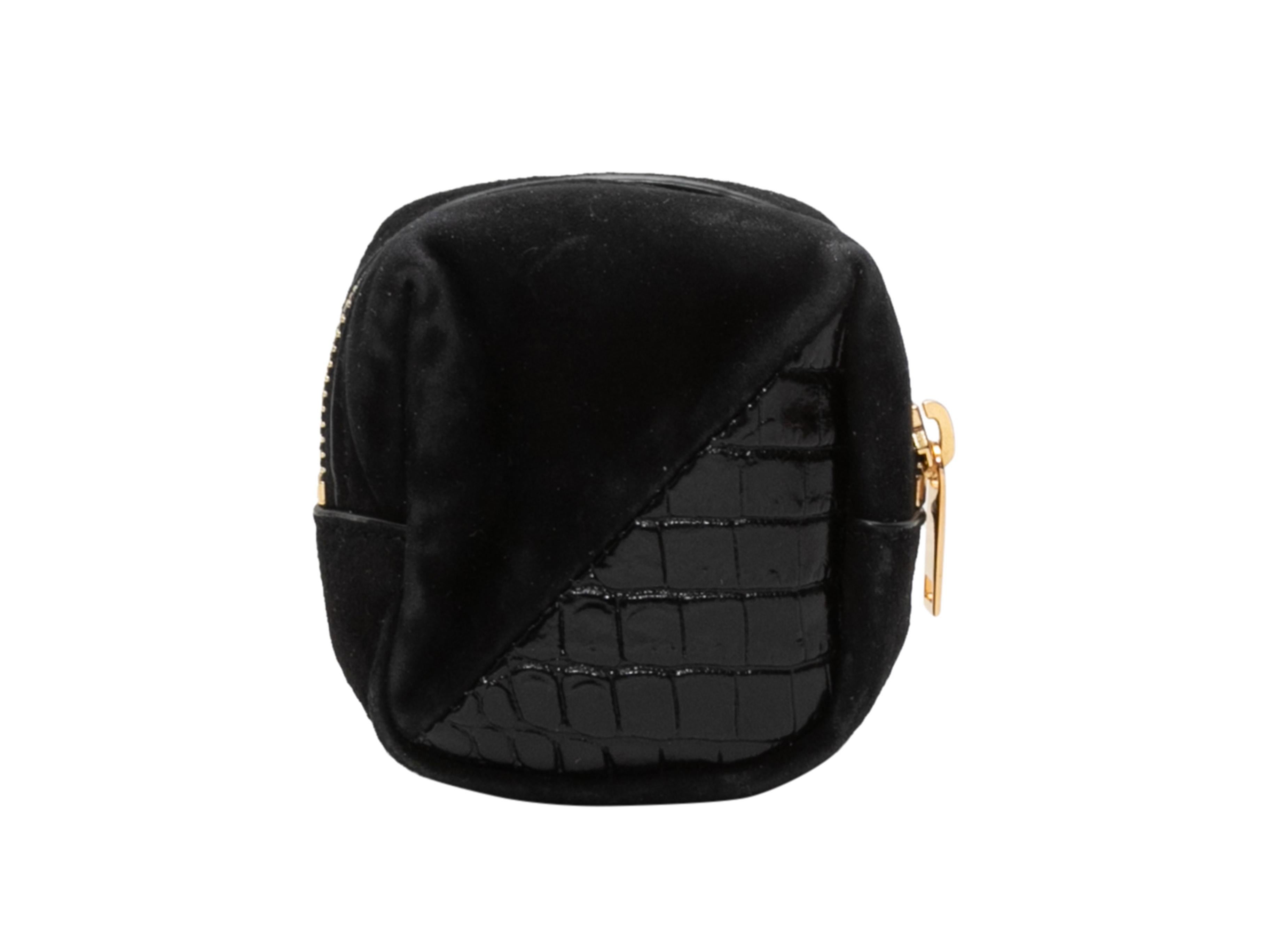 Black Saint Laurent Jamie Cube Keychain 1