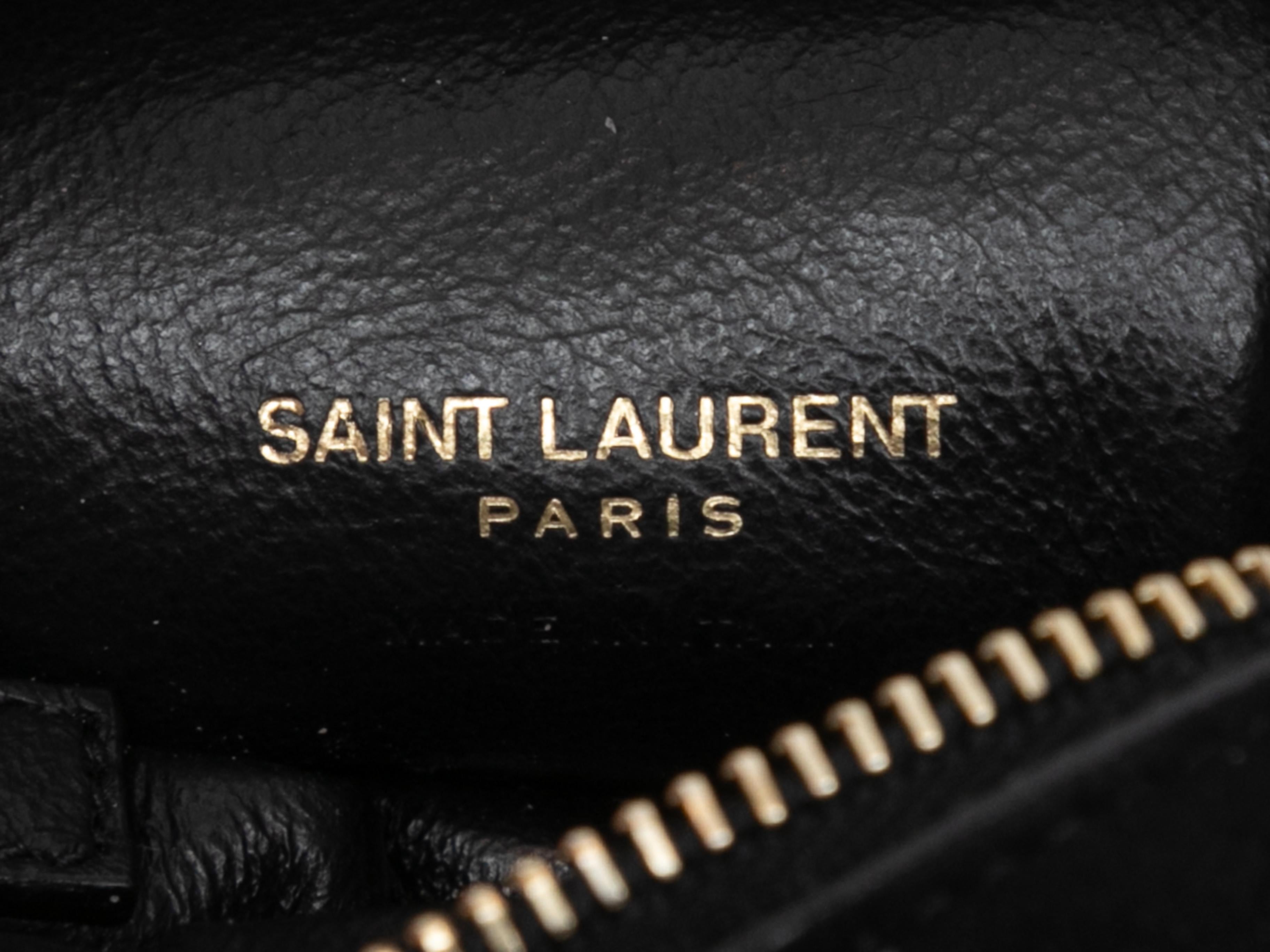 Black Saint Laurent Jamie Cube Keychain 3