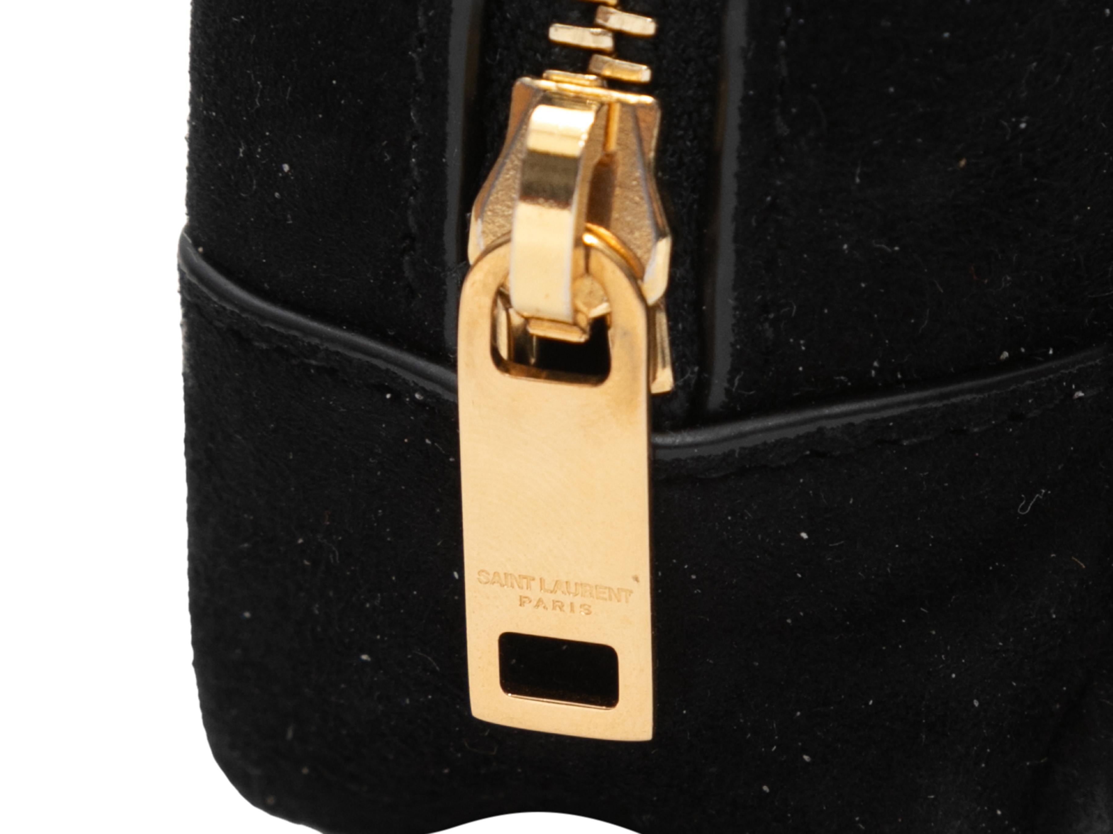 Black Saint Laurent Jamie Cube Keychain 4