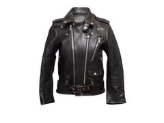 Black Saint Laurent Leather Moto Jacket Size FR 36
