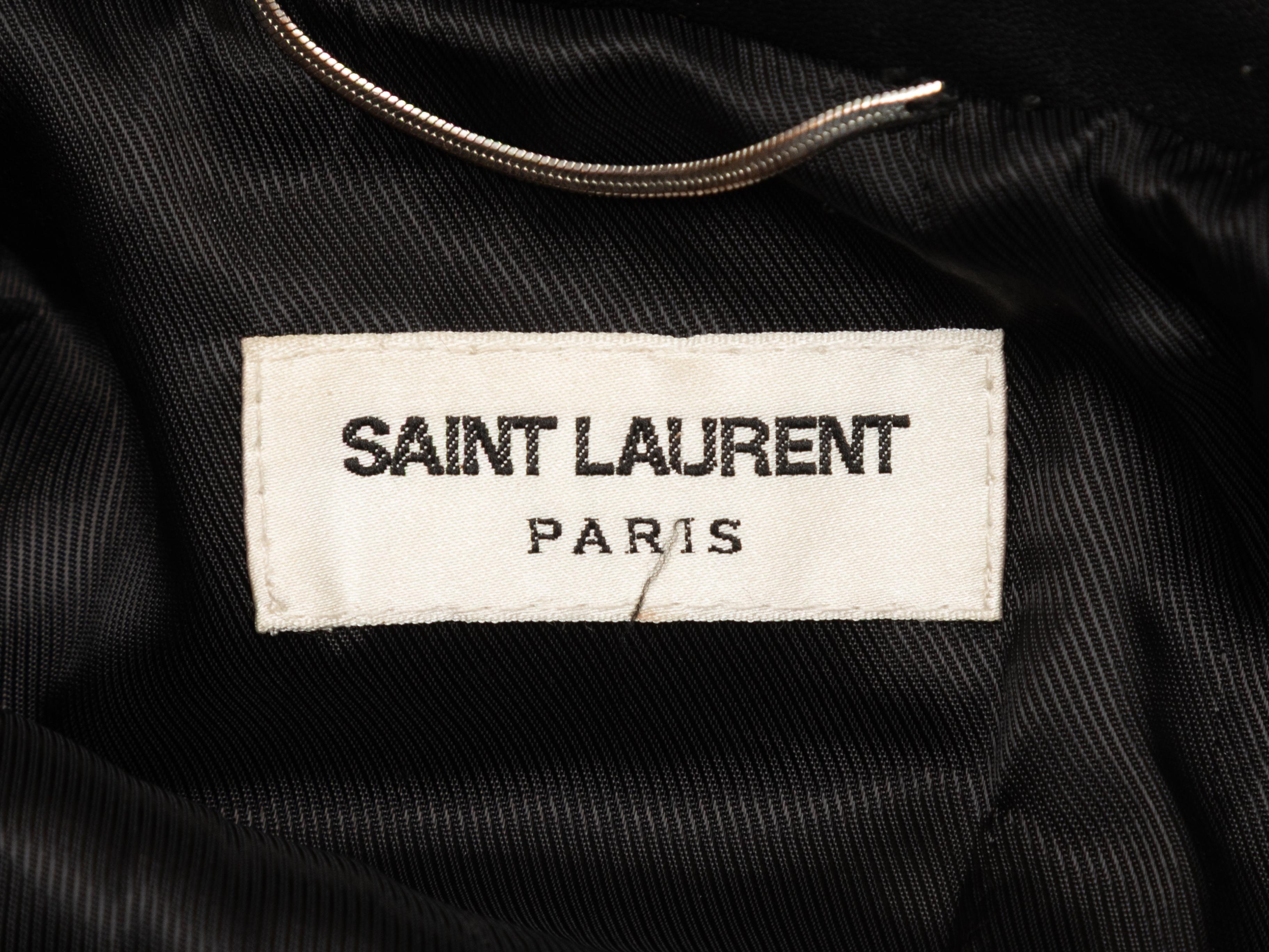 Veste Moto en cuir noir Saint Laurent Taille FR 36 Pour femmes en vente