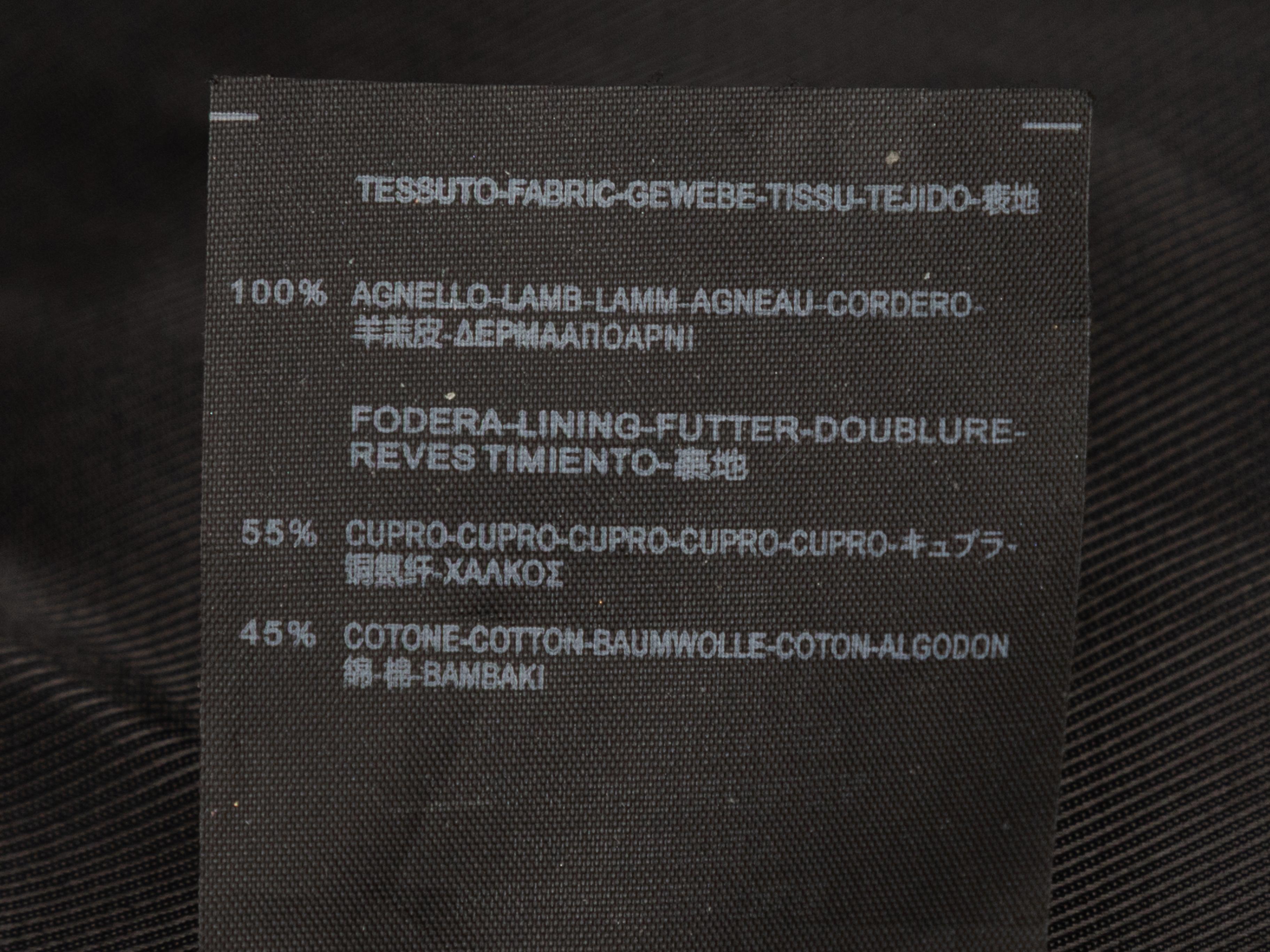 Veste Moto en cuir noir Saint Laurent Taille FR 36 en vente 1