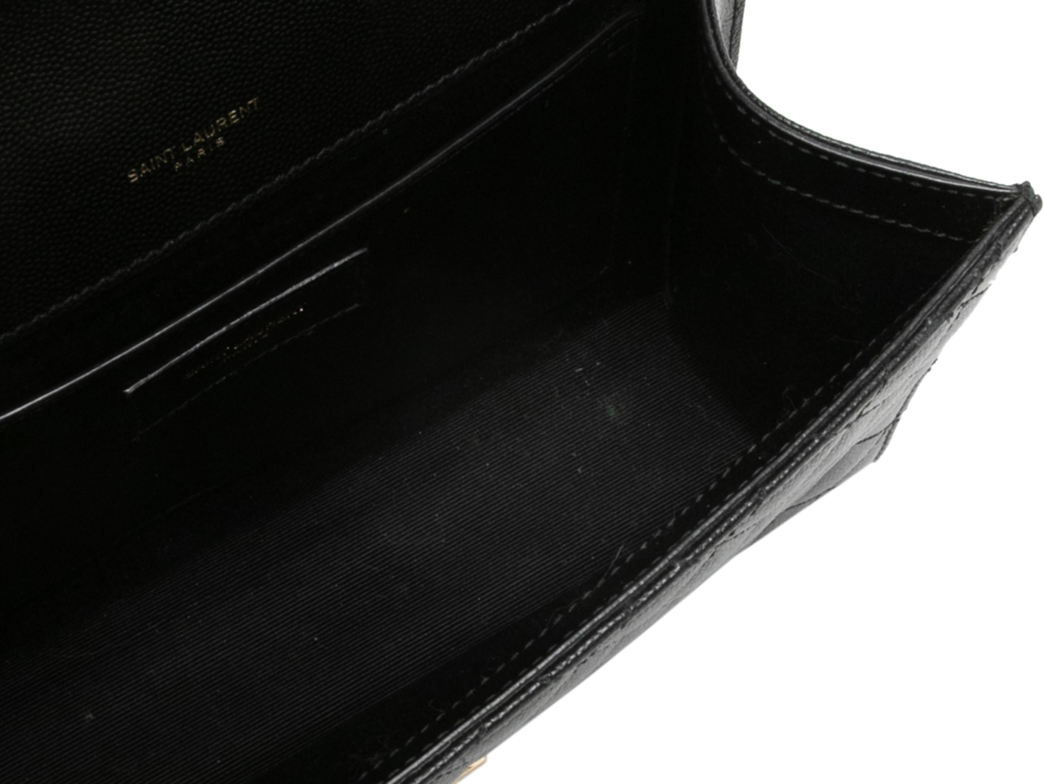 Black Saint Laurent Matelasse Envelope Shoulder Bag For Sale 2