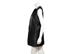 Black Saint Laurent Sheepskin Leather Vest