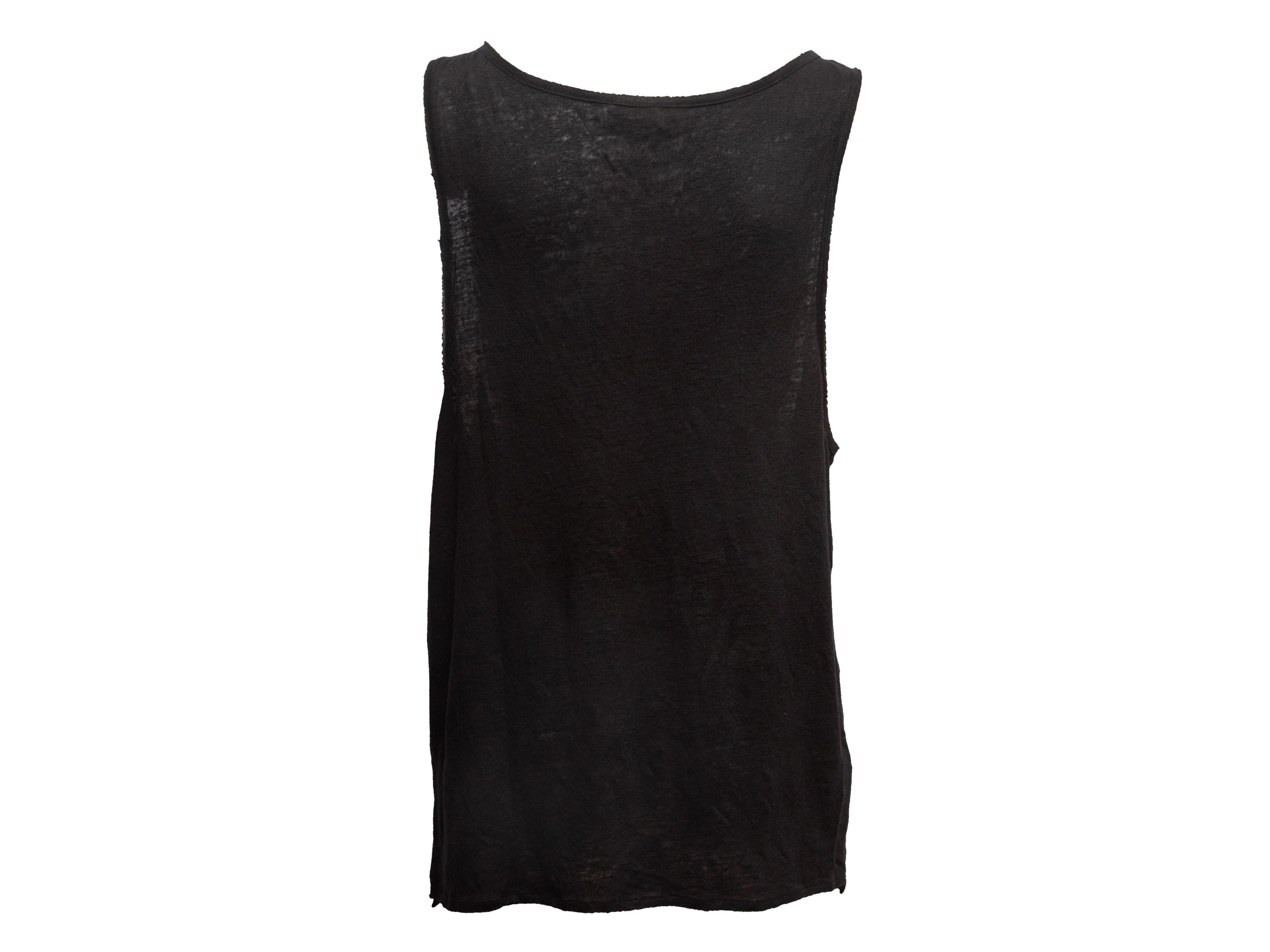 De las mujeres Top negro sin mangas Saint Laurent Talla M/L en venta