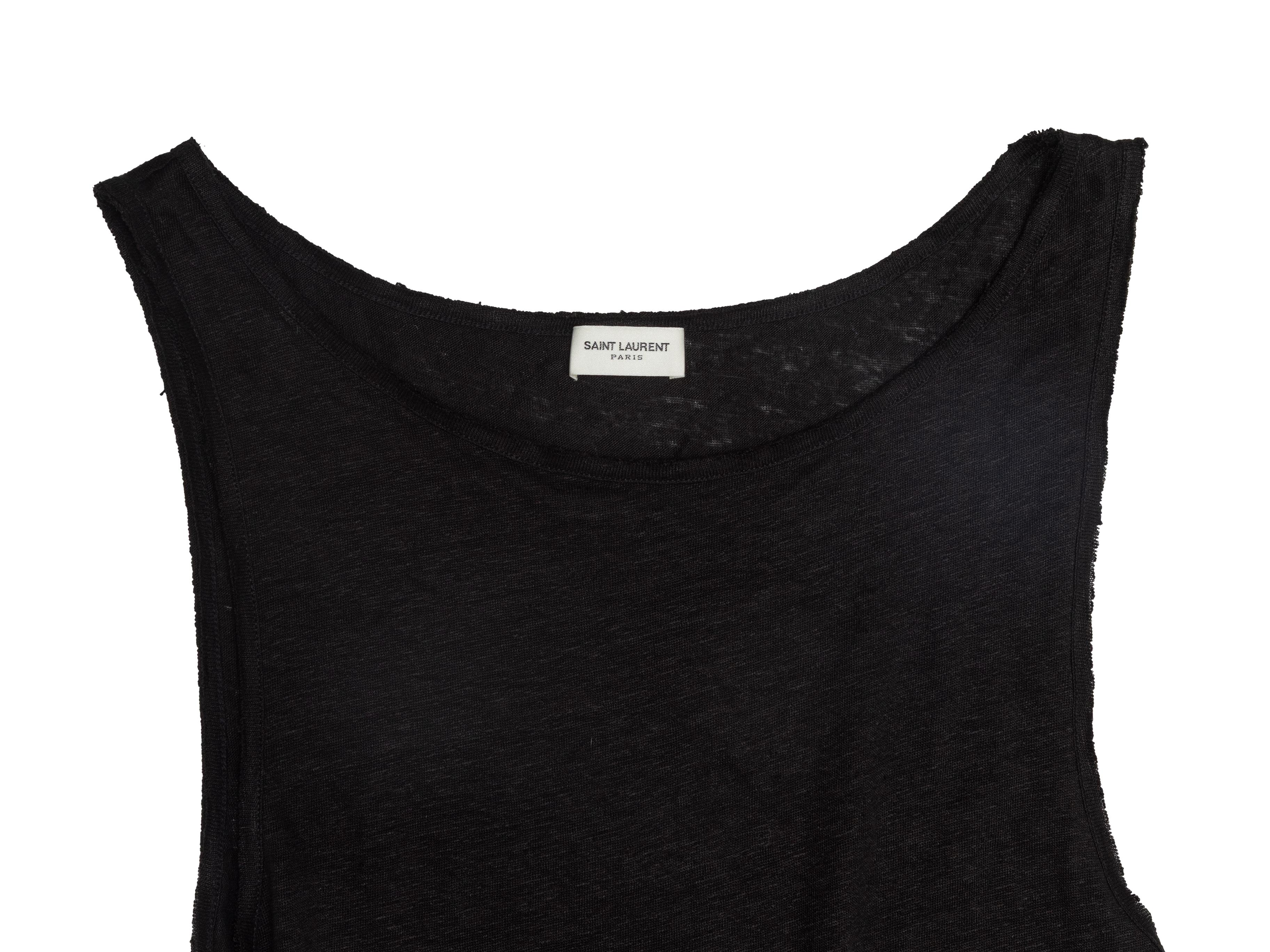 Top negro sin mangas Saint Laurent Talla M/L en venta 1