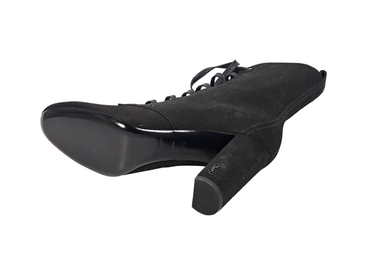 Women's Black Saint Laurent Suede Ankle Boots