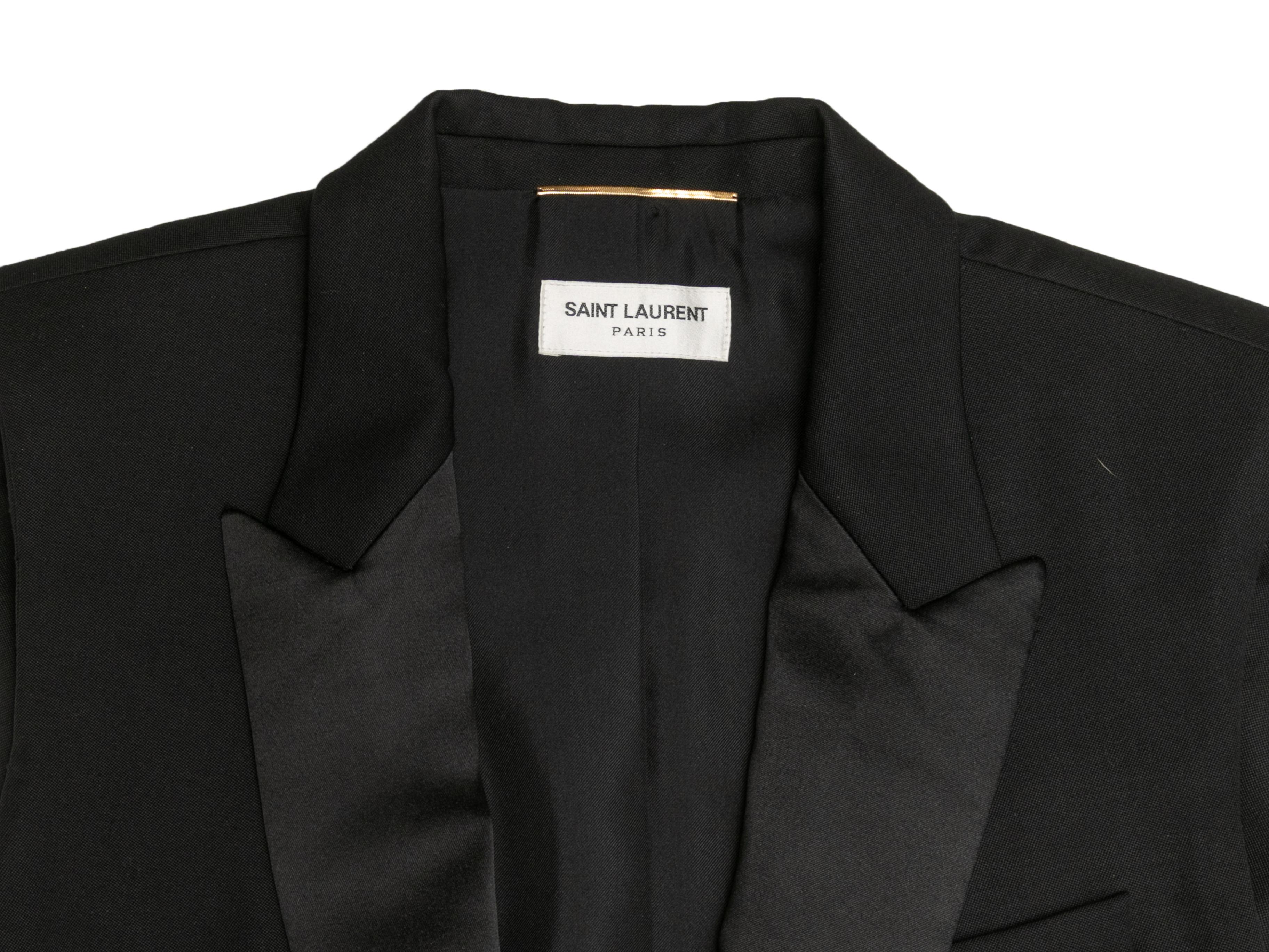 Mono esmoquin negro Saint Laurent de lana virgen Talla FR 40 en Bueno estado para la venta en New York, NY
