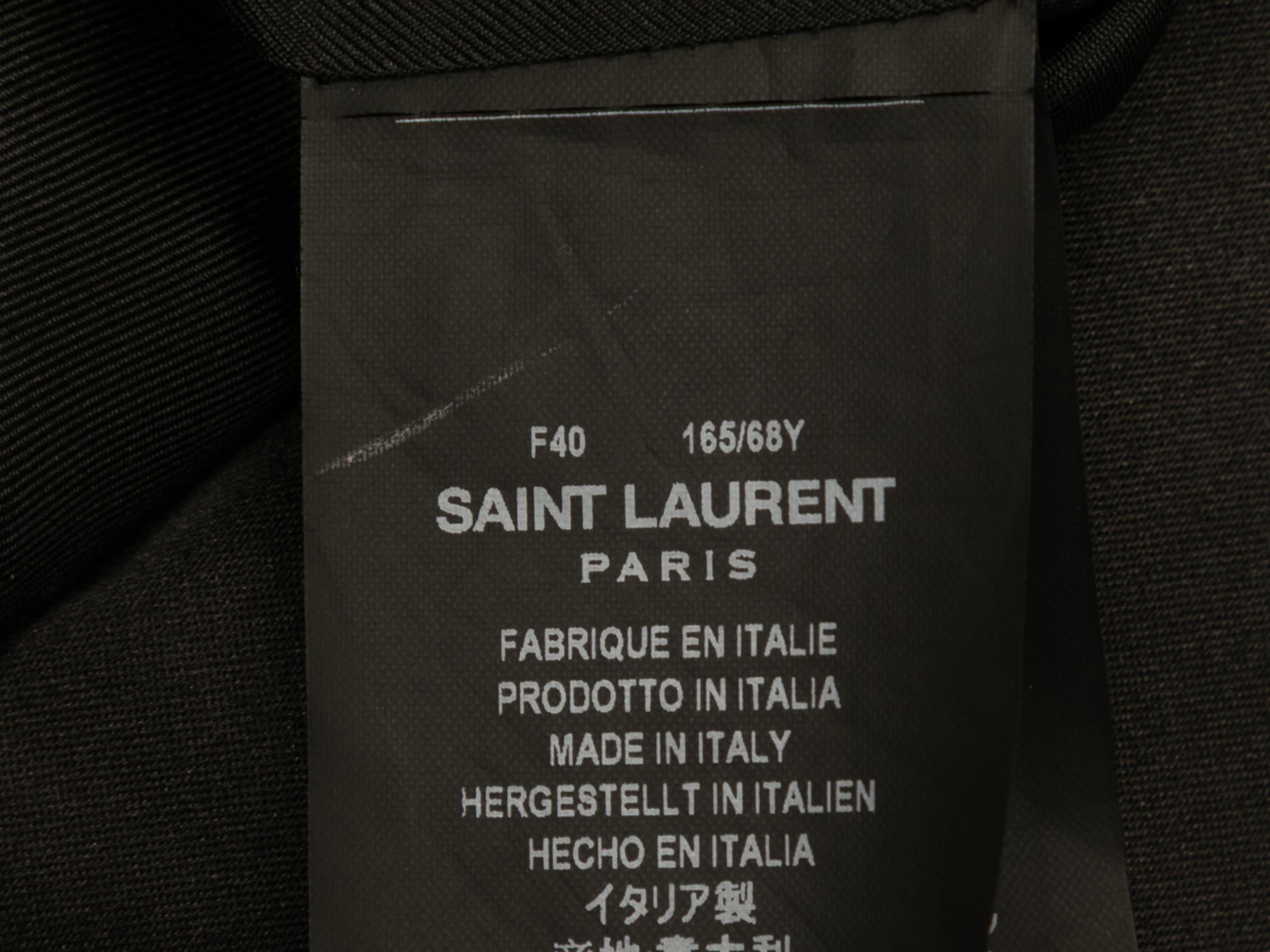 Mono esmoquin negro Saint Laurent de lana virgen Talla FR 40 en venta 1