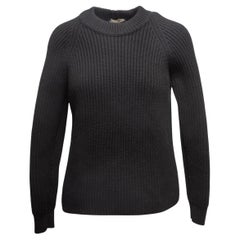 Pull en laine et cachemire noir Saint Laurent Taille US S