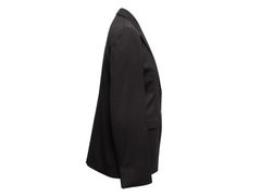 Black Salvatore Ferragamo Virgin Wool Bead-Trimmed Blazer