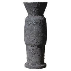 Black Sandstone Vessel Vase by Moïo Studio