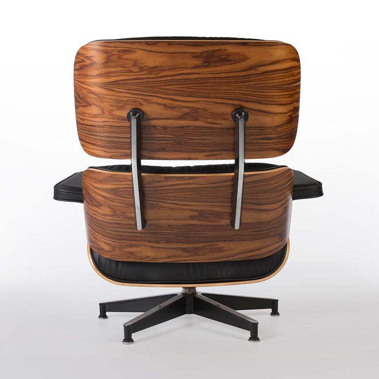 Black and Santos Herman Miller Original Eames Tall Lounge Chair and