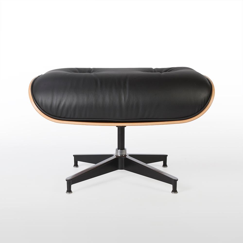 Black and Santos Herman Miller Original Eames Tall Lounge Chair and