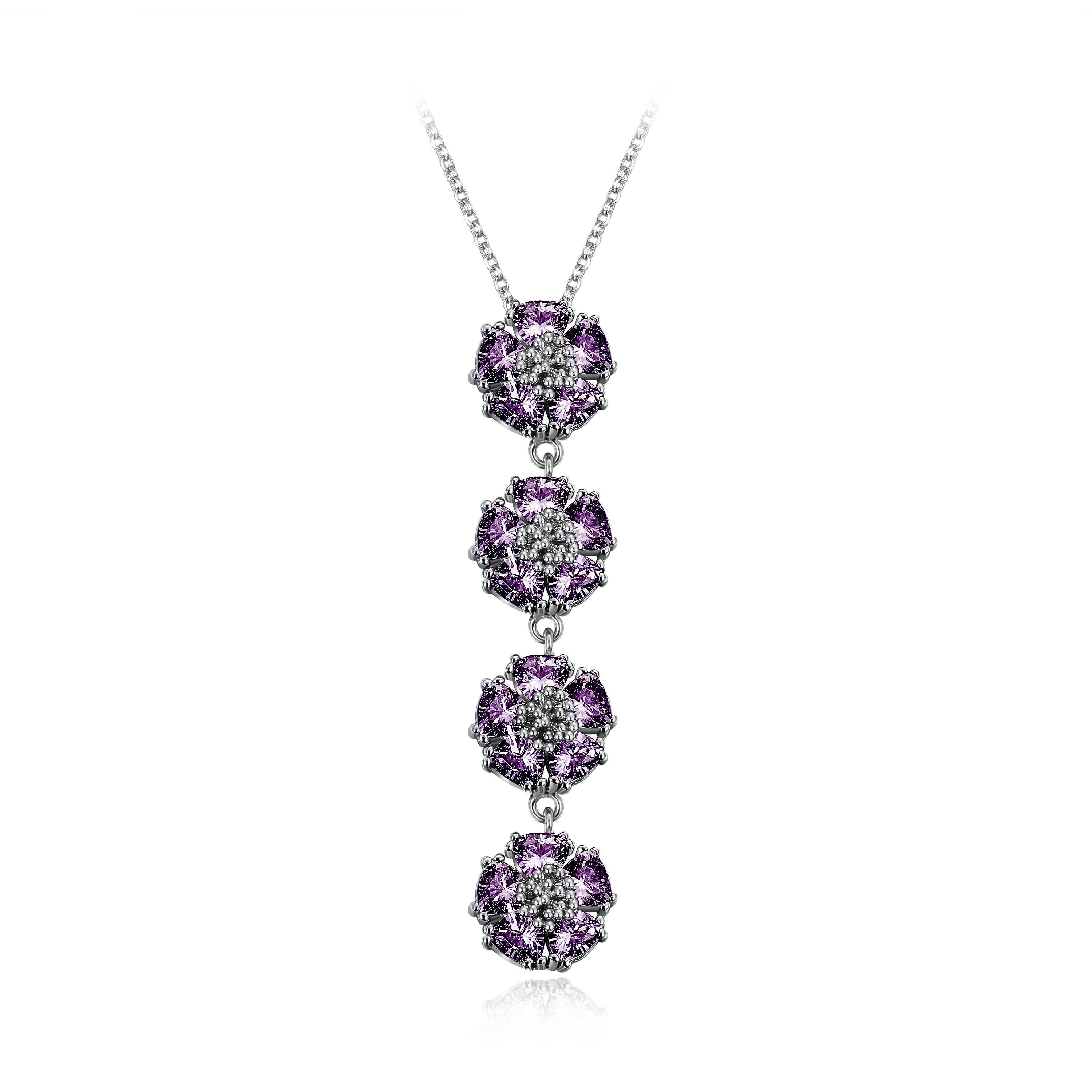 Designed in NYC

.925 Sterling Silver 4 x 10 mm Black Sapphire Quadruple Vertical Blossom Gentile Necklace. No matter the season, allow natural beauty to surround you wherever you go. Quadruple vertical blossom gentile necklace: 

Sterling silver