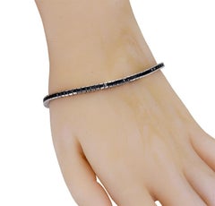 Bracciale tennis con zaffiro nero